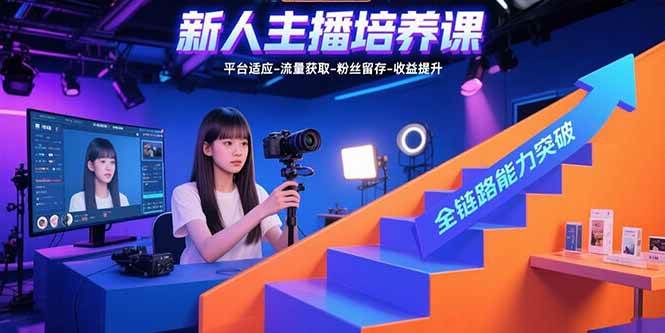 (8.16)新人主播培养课：平台适应-流量获取-粉丝留存-收益提升 全链路能力突破