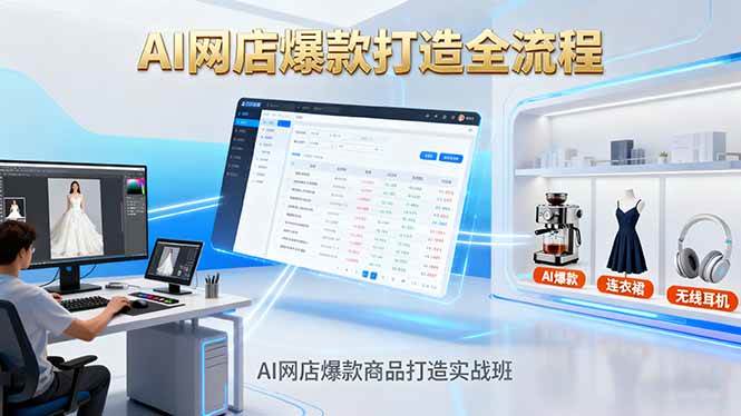 (10.21)AI网店爆款商品打造实战班：AI技术实现商品图智能处理，快速搭建AI网店
