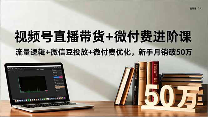 (11.28)视频号直播带货+微付费进阶课：流量逻辑+微信豆投放+微付费优化，新手月销破50万