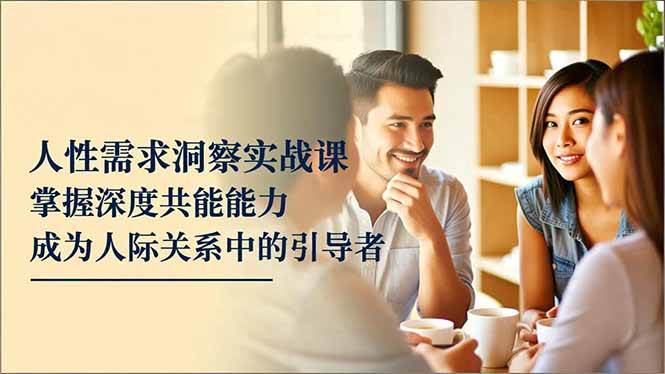 (11.28)人性需求洞察实战课，掌握深度共感能力，成为人际关系中的引导者