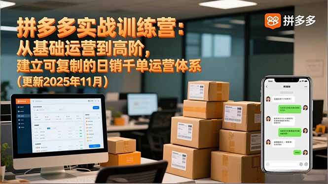 (11.29)拼多多实战训练营：从基础运营到高阶，建立可复制的日销千单运营体系（更新11月）