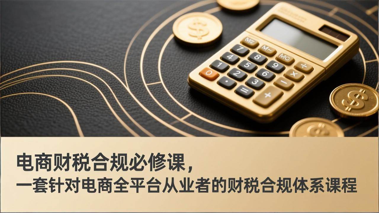 (2.10)电商财税合规必修课，是一套针对电商全平台从业者的财税合规体系课程