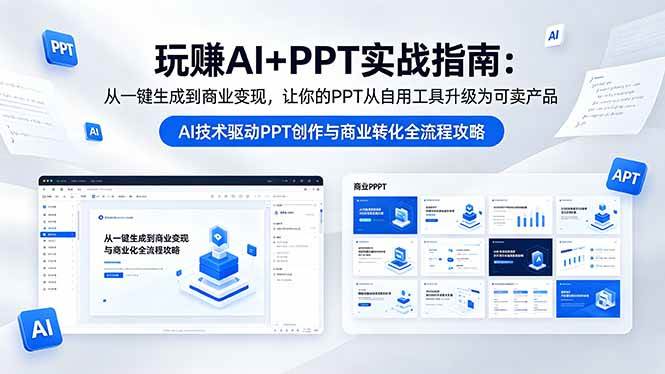 (5.14)玩赚AI+PPT实战指南-更新5月13：从一键生成到商业变现，让你的PPT从自用工具升级为可卖产品