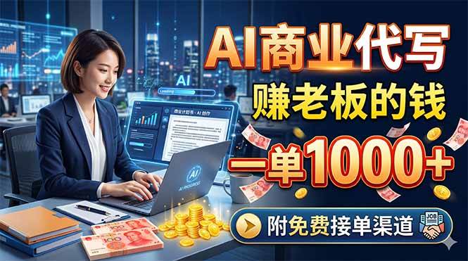 (5.14)AI商业代写，赚老板的钱，一单1000+，附免费接单渠道
