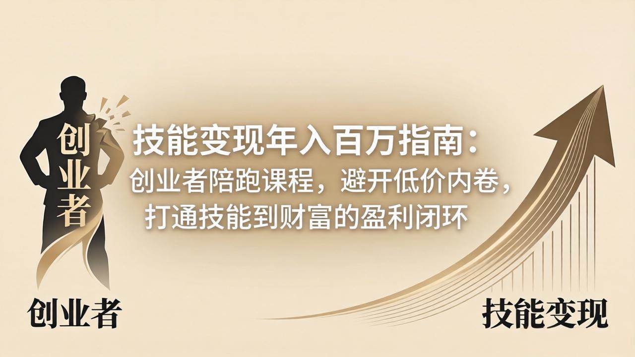 (5.7)技能变现年入百万指南：创业者陪跑课程，避开低价内卷，打通技能到财富的盈利闭环