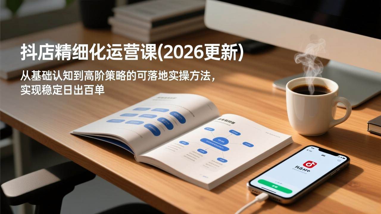 (6.12)抖店精细化运营课(更新6月)，从基础认知到高阶策略的可落地实操方法，实现稳定日出百单