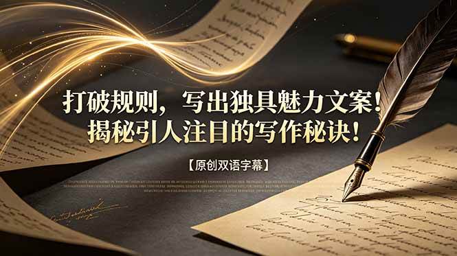 (6.21)打破规则，写出独具魅力文案！揭秘引人注目的写作秘诀！【原创双语字幕】