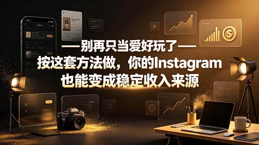 (7.29)别再只当爱好玩了——按这套方法做，你的Instagram也能变成稳定收入来源
