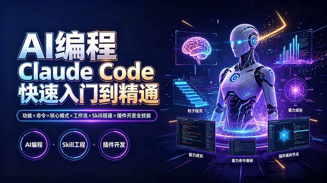 (7.13)AI编程 Claude Code快速入门到精通：功能×命令×核心模式×工作流×Skill搭建×插件开发全技能