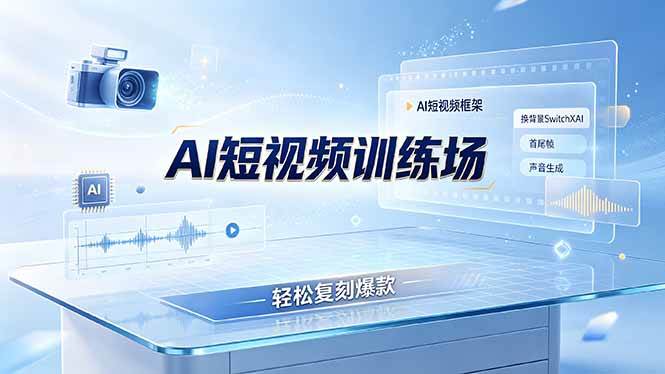 (7.02)老陈AI短视频训练场：AI短视频框架+换背景SwitchXAI+首尾帧+声音生成，轻松复刻爆款