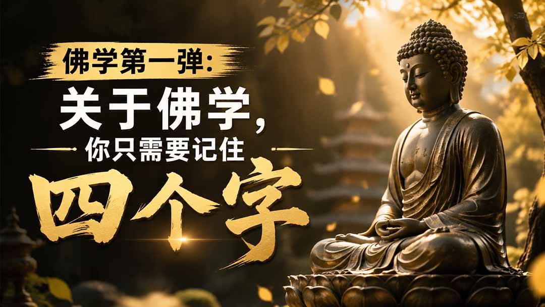 (8.14)付费文章：佛学第一弹:关于佛学，你只需要记住四个字